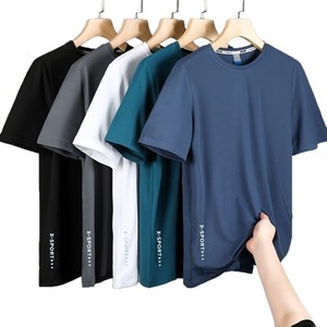 T-shirt a Maniche Corte da Uomo in Rete di Seta di Ghiaccio di Alta Qualità Novità 2025, Modello Sottile Estivo per Sport e Corsa ad Asciugatura Rapida - Product Image 5