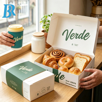 Ensemble d'emballages pour boulangerie avec logo personnalisé, papier alimentaire, boîte à pain, croissants, beignets, gobelet à café, sac en papier à emporter pour café, boulangerie