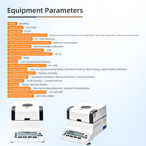 Un analyseur d'humidité halogène rapide est utilisé pour <span class=keywords><strong>tester</strong></span> la teneur en humidité libre des aliments, des matières premières chimiques et d'autres échantillons - Product Image 5