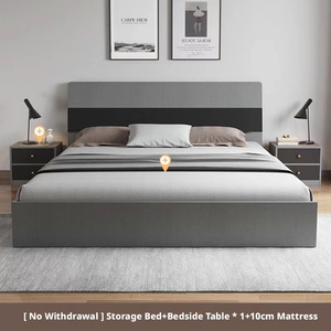 <span class=keywords><strong>Letto</strong></span> Moderno in Legno con Cassetti Contenitori Convertibili, Adatto per Adulti in Hotel o Abitazioni Private - Product Image 5
