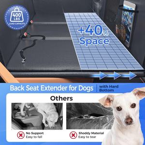 100% housse de siège de voiture en cuir PU imperméable pour chien pour siège arrière avec fond dur housse de siège arrière pour animaux de compagnie niche montée sur véhicule - Product Image 3