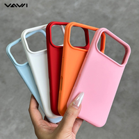 Coques en silicone liquide souple VAWI S002 pour iPhone 14 15 16 17 18 Pro avec doublure en microfibre ultra-fine, vente en gros, personnalisation du logo