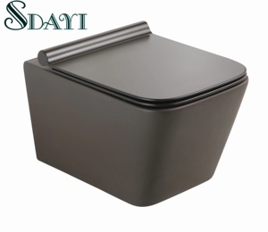 SDAYI Factory Wholesale Modern Colorful Bathroom Customized Wall Hanging Ceramic Matte Black <strong>Blue</strong> Rimless WC Mounted Hung <strong>Toilet</strong> - Product Image 4