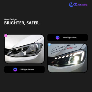 Conjunto de Faro de lente de luz dual de Dirección de Agua LED especialmente diseñado para 13-17 Golf 7 RS5 modelos delanteros para automóviles VW - Product Image 4