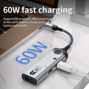 Adaptor OTG Universal <span class=keywords><strong>3</strong></span> in 1 USB Tipe C ke USB <span class=keywords><strong>3</strong></span>.0 tipe c pengisian daya U Disk Transmisi Data untuk Ponsel Android Laptop - Product Image 3