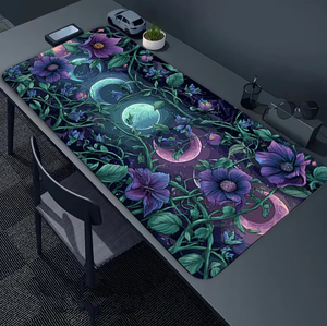 Tapis de bureau Moon <span class=keywords><strong>Phase</strong></span> Purple Gold - Grand tapis de souris rectangulaire pour jeux/bureau, avec un design vibrant violet or/<span class=keywords><strong>bleu</strong></span>/<span class=keywords><strong>marron</strong></span> - Product Image 1