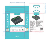 PUJIMAX – chargeur de batterie aa lcd intelligent, chargeur de batterie à alimentation rapide aa aaa nimh, chargeur de batterie rechargeable pour 1.2v nimh nicd 2a3a
