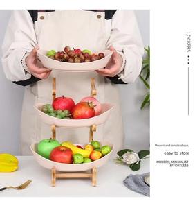<span class=keywords><strong>Panier</strong></span> <span class=keywords><strong>à</strong></span> <span class=keywords><strong>fruits</strong></span> <span class=keywords><strong>à</strong></span> 3 niveaux avec assiette en céramique pour snack, support pour <span class=keywords><strong>fruits</strong></span>, récipient pour salade, légumes, support pour assiettes - Product Image 4