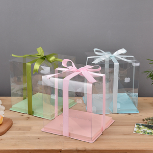 Custom Luxury Wedding <strong>Transparent</strong> <strong>Cake</strong> <strong>Box</strong> 10 Inch Handmade Birthday <strong>Cake</strong> <strong>Box</strong> - Product Image 3