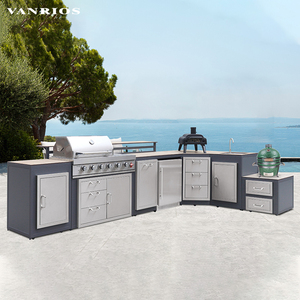 Summer Aluminum Modular Modern <b>Cabinet</b> Bbq Pizza Oven Island Cocina Exterior Camping Furniture Modular <b>Outdoor</b> Kitchen Patio - Product Image 4
