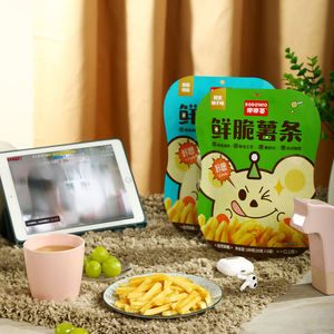 Dudu pommes de terre frites coupées originales 100g * 24 sacs de snacks Drame de rattrapage pour satisfaire les fringales Chips pour enfants sains - Product Image 1
