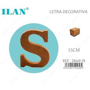 Ilan Lettera Decorativa in Legno S 15Cm per Decorazione Murale - Product Image 1
