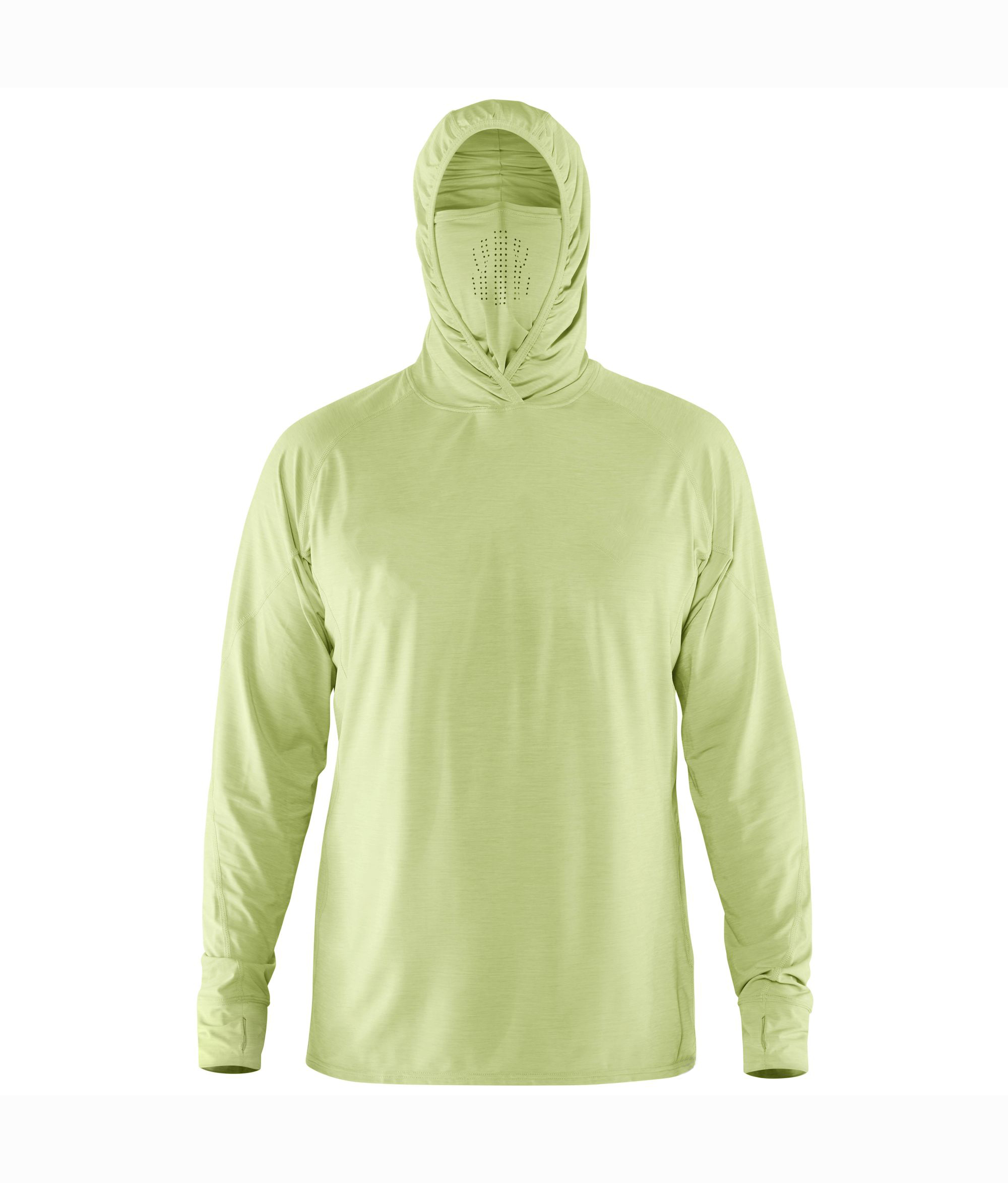 Мужская комбинированная рубашка из полиэстера и спандекса с капюшоном и дышащими отверстиями для шеи