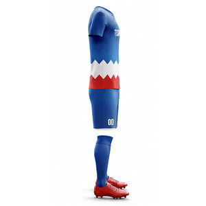 Ensemble de maillot et short de football personnalisé, imprimé par sublimation, respirant, séchage rapide, polyester écologique, vêtements d'entraînement de football - Product Image 2