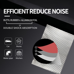 無料サンプル2.0mm 2.5mm 3.0mm厚さ車アルミ箔ブチルゴム減衰シートノイズダンピングマット防音 - Product Image 6