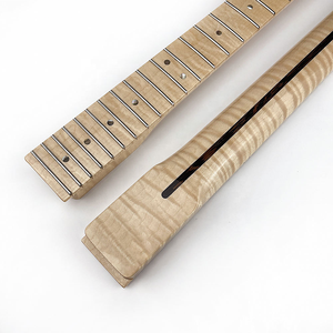Mástil de guitarra TL de 22 trastes y 12 pulgadas de radio, de arce flameado, con diapasón de arce flameado y 42 trastes de hueso - Product Image 5