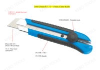 Couteau utilitaire industriel durable et tranchant avec lame à changement rapide, manche en plastique pour tâches de découpe intensives, OEM disponible