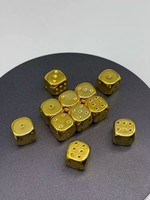 Fabricants Vente en Gros 6 Côtés Métal Cube Jeu de Dés Poli à la Main Cadeau Créatif D6 Laiton Métal Solide Dés
