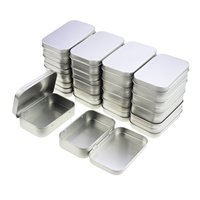 Boîte en fer blanc rectangulaire recyclable avec pelliculage brillant pour bonbons à la menthe
