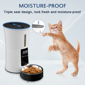 Distributore Automatico di Cibo per Animali Domestici da 4L con Registrazione Vocale, Scatola Essiccante e <span class=keywords><strong>Tasca</strong></span> Impermeabile, Alimentatore Programmabile per Gatti - Product Image 1