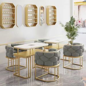 Luxury Marble Top Manicure Table with Dust Collector Modern Design for Nail Technician Workshop on Sale for Home & Solon Use - Product Image 5