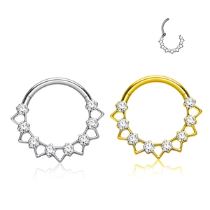 ASTM F136 impianta gioielli in titanio a segmento a punta cava anello anello naso <span class=keywords><strong>Rinh</strong></span> orecchini Piercing per il corpo gioielli - Product Image 1