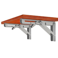 Support d'Étagère Pliant Mural en Acier Inoxydable, Fixation pour Table, Banc, Cuisine, Salle à Manger, pour Armoire et Planche en Bois