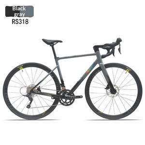 Vélo de route 700C entièrement en carbone à 24 vitesses avec changement de vitesse électronique, frein à disque hydraulique, axe traversant - Product Image 2