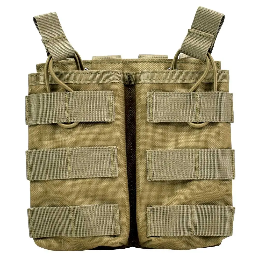 Action Union Tactical Fast Pull Mag Pouch 1000D Nylon Molle Double magazine Pouches Elastic Clip Bag for BBgun CS