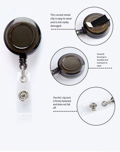 Porte-badge rétractable ovale en plastique personnalisé avec logo pour carte d'identité, vente en gros - Product Image 6