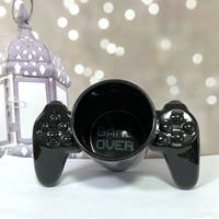 Seaygift Homegame Unique Funny Game Controller en forme de tasse cadeau en céramique à double poignée pour les joueurs et les amateurs de café