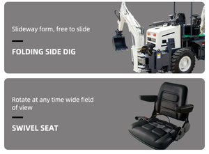4x4 máy kéo nhỏ gọn backhoe mini loader Mini Máy kéo với backhoe và kết thúc trước loader - Product Image 4