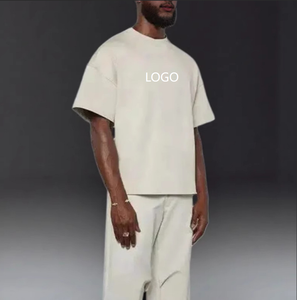 Camisetas FLOWORA Personalizadas con Logotipo DTG, de Alta Calidad, Corte Cuadrado, 100% Algodón, Hombros Caídos, Estilo Oversize para Hombre - Product Image 1