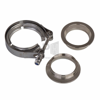 Collier de serrage V-Band robuste en acier inoxydable pour échappement, 2-4 pouces, à dégagement rapide, pour silencieux