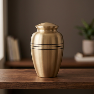 Urna de Metal de Diseño Clásico de Calidad, Urnas de Cremación de Latón para Cenizas Humanas, Suministros de Urnas de Metal de Diseño Clásico de Calidad - Product Image 1