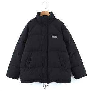 Chaqueta Corta de Algodón para Mujer Runqi, Verde, con Cuello Alto, Cierre de Cremallera, Ajuste Holgado, Talla Grande, Resistente al Viento, Grosor Medio - Product Image 3