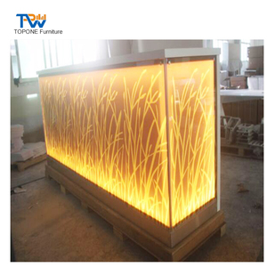 Văn phòng hiện đại Nhà Hàng LED chiếu sáng kính bàn tiếp tân - Product Image 2