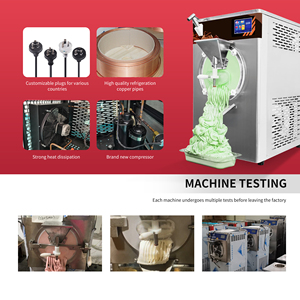 Gelato cửa hàng thiết bị thương mại món tráng miệng Maker cấp thực phẩm thép kỹ thuật số kiểm soát nhiệt độ cứng Máy làm kem - Product Image 3