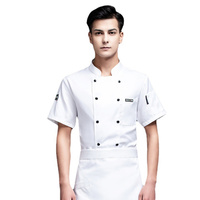 Nouvelle conception élégante, uniformes de chef, serveur et serveuse de style chinois traditionnel à manches courtes pour la restauration et la cuisine des restaurants et bars