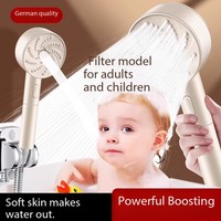Pommeau de douche filtre haute pression beauté purifiant l'eau gris bleu chlore à usage domestique pommeau de douche à main