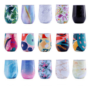 البقوليات والنبيذ, البقوليات والنبيذ ، الفولاذ المقاوم للصدأ ، 12 أوقية ، جدار مزدوج ، معزول ، بدون ساق ، على شكل بيضة ، البقوليات مع غطاء - Product Image 4