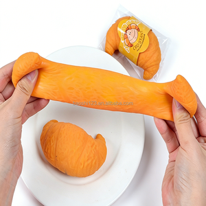 ของเล่นบีบยืดหยุ่นรูปขนมปังครัวซองต์ ซาลาเปา ยูเถียว ขนมปังสับปะรด ขนาด 13 ซม. 8 ซม. ทำจาก TPR ไม่มีของเหลว ไม่มีเจล - Product Image 2