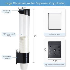 Support mural moderne et écologique pour gobelets jetables en plastique, anti-poussière, pour distributeur d'eau de cuisine domestique - Product Image 2
