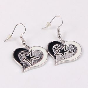 Boucles d'oreilles en alliage plaqué or en forme de goutte d'huile pour les 32 équipes sportives, <span class=keywords><strong>série</strong></span> Cowboys Steelers Pirates Seahawks - Product Image 2