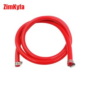 Conjunto de Línea de Gas para Cerveza con Manguera de Aire Roja de 1.5M y Abrazaderas de Acero Inoxidable para Equipos de Elaboración de Cerveza Casera - Product Image 2
