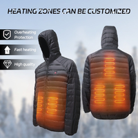 Veste coupe-vent isolante imperméable légère pour homme sur mesure, 5 zones chauffantes, veste chauffante électrique rechargeable pour homme