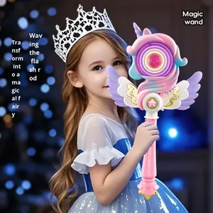 Magischer Zauberstab Leuchtend Glühend Plastikspielzeug Fee Mädchen Einhorn Prinzessin Party Kindertag Geschenk - Product Image 3