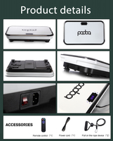 Plateforme vibrante d'exercice, 20 niveaux d'intensité, entraînement complet du corps, plaque vibrante pour drainage lymphatique et perte de poids