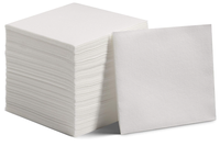 Serviettes de table jetables douces et absorbantes, 1 plis, en pâte de bois vierge, 4 plis, aspect lin, papier Airlaid, couleur personnalisée, logo sur sac