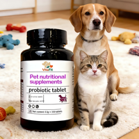 Probiotiques en comprimés pour animaux de compagnie, marque privée, santé digestive, compléments alimentaires, soins intestinaux pour chiens et chats